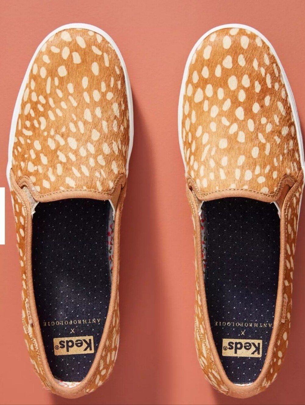 Keds X Anthropologie Leopard Platform Slip-On Sneakers Calf Hair Size 8